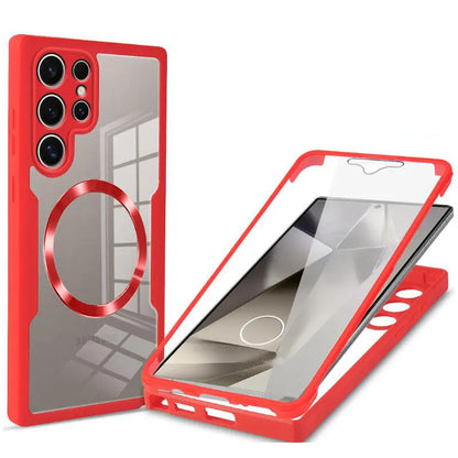 360 Full Cover Screen Protection Film Case for Samsung Galaxy S24 Ultra S23 Plus S22 Magsafe Magnetic Clear Hard Back Cover