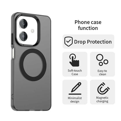 Candy Color For Magsafe Wireless Charge Magnetic Case For OPPO A3 Pro A3X A3 A60 Shockproof Soft Cover Funda For OPPO A60 Cover