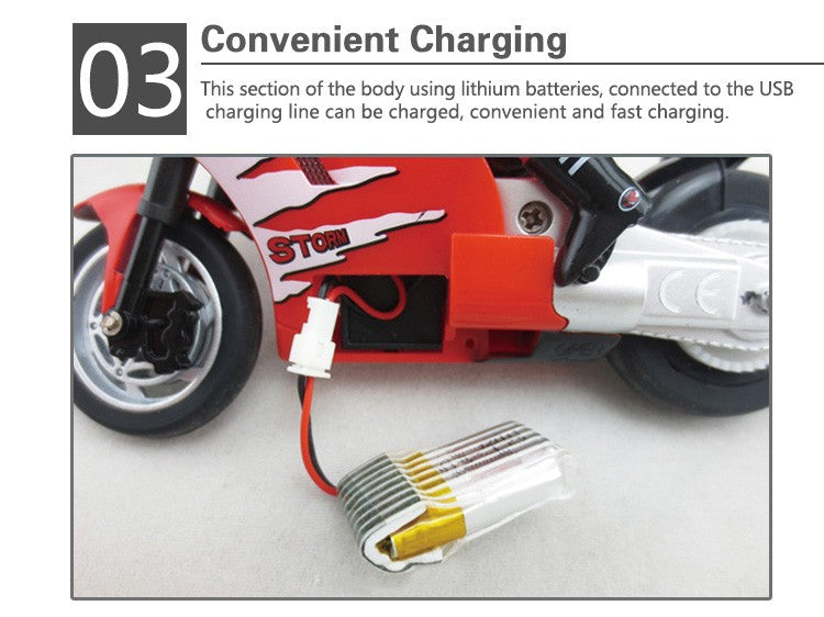 RC1:32 high-speed motor simulation shock absorber Race motorcycle charging 2.4Ghz Parent-child interactive boy's holiday toy