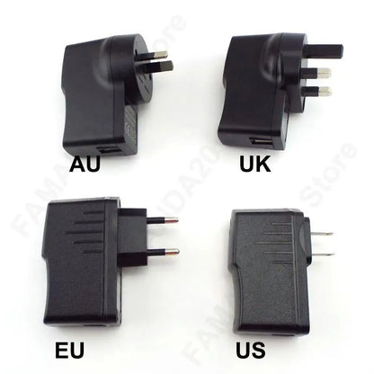 US EU UK AU plug AC to USB Port DC Power Supply 5V 1A 2A 3A Adapter Charger Charging For LED Strip Lights
