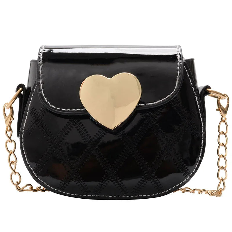 Lovely Patent Leather Children's Crossbody Bags Cute Little Girls Mini Shoulder Bag for Kids Fashion Coin Purse Small Handbags