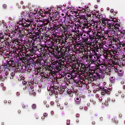 18g Mix Size 1.5-4mm Crystal Seed Beads Round Solid Colors Loose Spacer Glass Beads for Fashion DIY Handmade Bracelet Jewelry