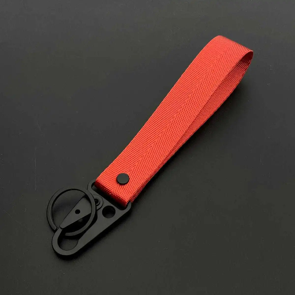Custom Logo Ribbon Keychain Men Women Motorcycle Car Keychain Ring Pendant Personalize Outdoor Eagle Beak Webbing Nylon Keyring