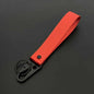 Custom Logo Ribbon Keychain Men Women Motorcycle Car Keychain Ring Pendant Personalize Outdoor Eagle Beak Webbing Nylon Keyring
