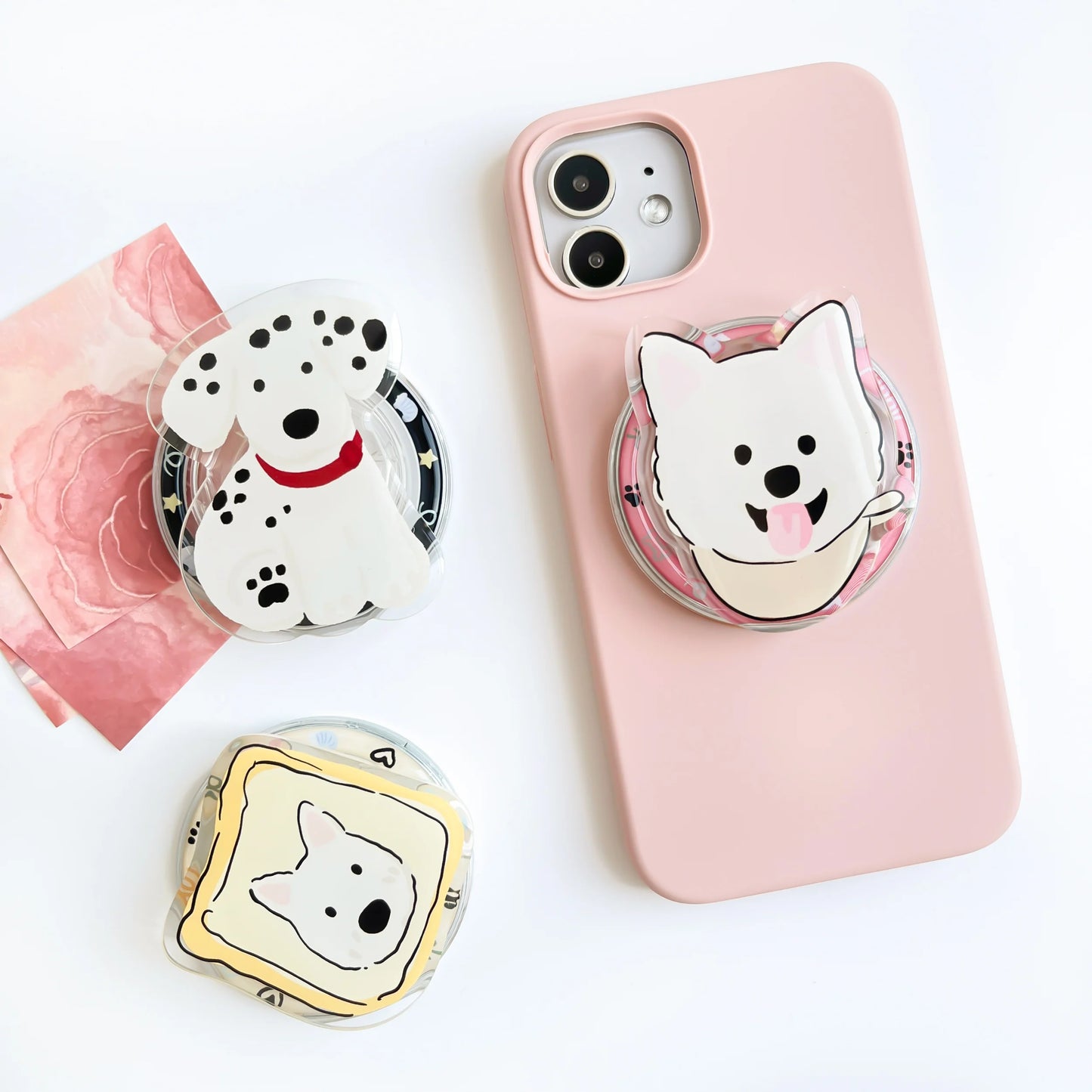 Magnetic Phone Holder Custom Cartoon Design Acrylic Phone Grip GripTok Popular Phone Socket Stand Custom Photo Logo