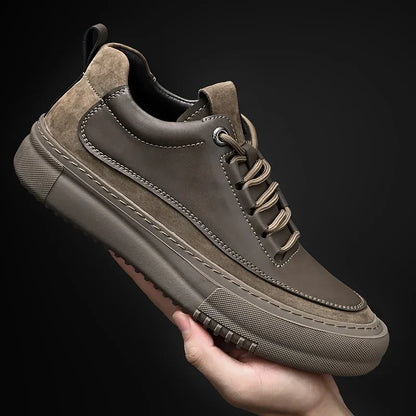 New Men's Casual Shoes Fashion Comfort Sneakers Outdoor Men Sneakers Lace up Genuine Leather Designer Shoes Sport Masculina 2024