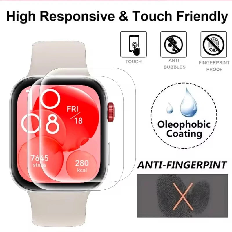 Hydrogel Protective Film For Huawei Watch Fit 4 4Pro 3 Soft Clear Screen Protector for Huawei Fit4 Fit4Pro Fit3 Cover Not Glass