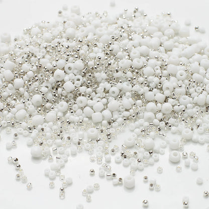 18g Mix Size 1.5-4mm Crystal Seed Beads Round Solid Colors Loose Spacer Glass Beads for Fashion DIY Handmade Bracelet Jewelry