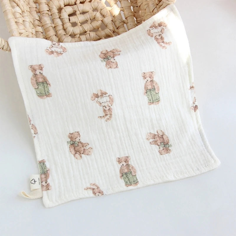 Cotton Towel Newborn Baby Items 4 Layer Muslin Baby Bibs Handkerchief Soft Saliva Towel Feeding Burp Cloths