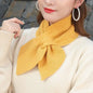 Knitted Cross Scarf Women Warm Casual Turtleneck Neck Warmer Detachable Winter Windproof Sweater Bowtie Scarf