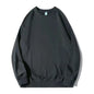 Autumn Sweatshirt Fashion Matcha Green 420g Heavy Round Neck Sweater Men's Solid Color Top Streetwear Women