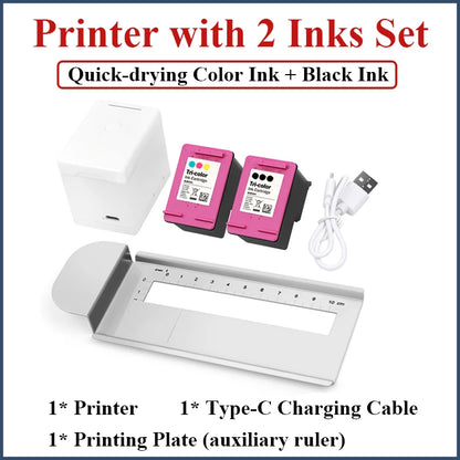 Mark Jet Mini Portable Color Printer Customized Text Smartphone Wireless Printing Handheld Inkjet Printer Tattoo Printer