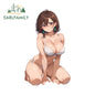 EARLFAMILY 13cm x 11.7cm NSFW Cat Ears Loli Car Sticker Anime Waifu Soprts Clothes Windows Decal Creative Vinyl Motorcycle Decor