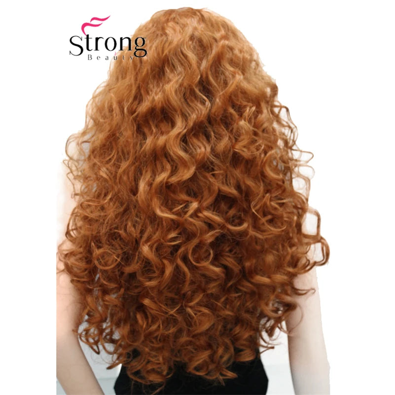 Strongbeauty Long Hair Curly Wavy Full Head Halloween Synthetic Wig Cosplay Costume Party Wigs
