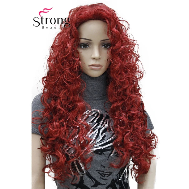 Strongbeauty Long Hair Curly Wavy Full Head Halloween Synthetic Wig Cosplay Costume Party Wigs