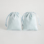 Lot de 10 pochettes en velours à cordon coulissant en flanelle grise pour bijoux, trousses de maquillage, pochettes cadeaux chics pour mariage
