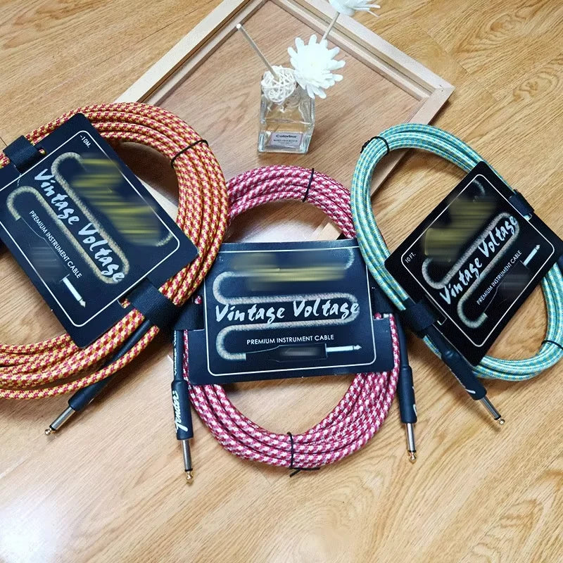 6/3M Electric Guitar Cable Wire Connection Cable Audio Cable Guitar & Bass String Instrument Accessories Parts Color Random
