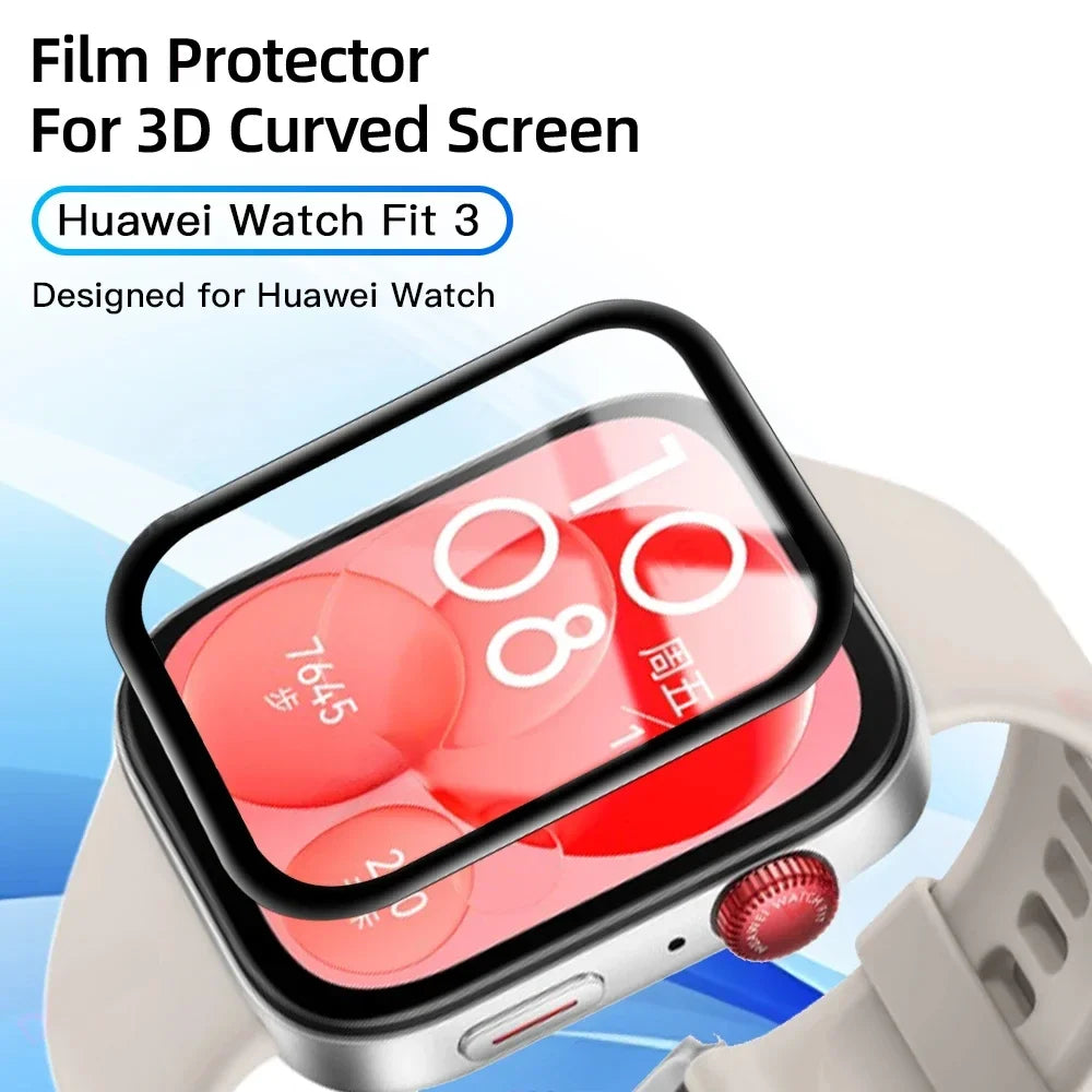 Full Curved Screen Protector For Huawei Watch FIT 3 Accessories 9D Screen Protector For Huawei Watch FIT 3 No Glass