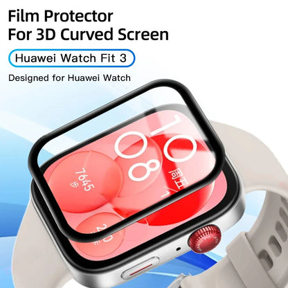 Full Curved Screen Protector For Huawei Watch FIT 3 Accessories 9D Screen Protector For Huawei Watch FIT 3 No Glass