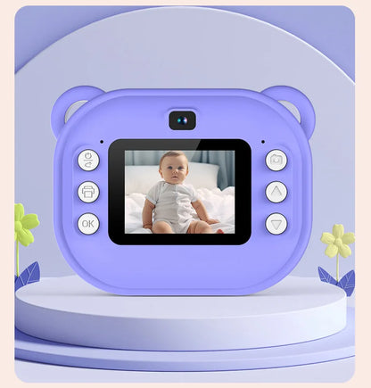 Kids Instant Print Camera Mini Digital Camera Photography Video Camera Toys Inkless Printing Thermal Print Camera for Girls Boys