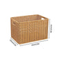 Boîte de rangement tissée à la main Grand panier Rangement de vêtements tissés Cuisine Chambre Salon Vêtements Épicerie Articles divers Organisateur