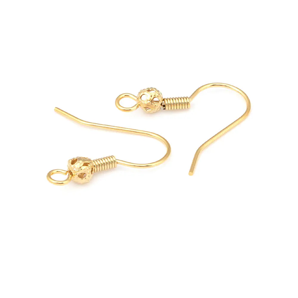 Crochets de boucles d'oreilles en laiton imitation rhodium couleur or 18 carats pour femmes, accessoires de bijoux à faire soi-même, vente en gros