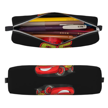 Trousses à crayons courtes personnalisées à gros visage, voitures neuves, Lightning McQueen, trousses à crayons, stylos, sacs pour enfants, fournitures scolaires, papeterie à fermeture éclair