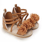Girls' Sandals 2025 Summer New Children's Flower Princess Shoes Medium Large Children's Soft Bottom High Butt Roman Shoes