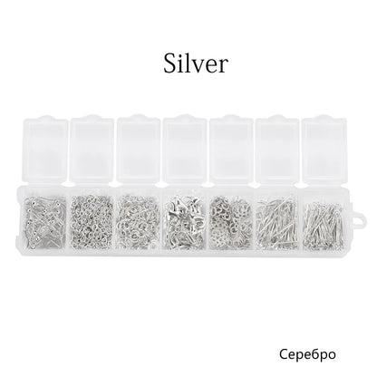 Lot de 1 370 anneaux ouverts en métal mixte, connecteurs pour fabrication de bijoux, colliers, bracelets, fournitures