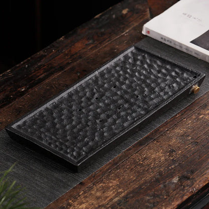 Japanese Stoneware Tea Tray Retro Ceramic Pot Bearing Support Small Tea Table Water Storage Dry Tea Table Household Cha Teaware