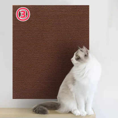 Tapis griffoir mural antidérapant et auto-adhésif pour chat, protection durable et découpable pour meubles d'intérieur