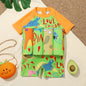 Children's Buoyancy Swimsuit One-piece Swimsuit for Kids Floating Rash Guards Cartoon Print Girls Boys Swimwear Swimming Clothes
