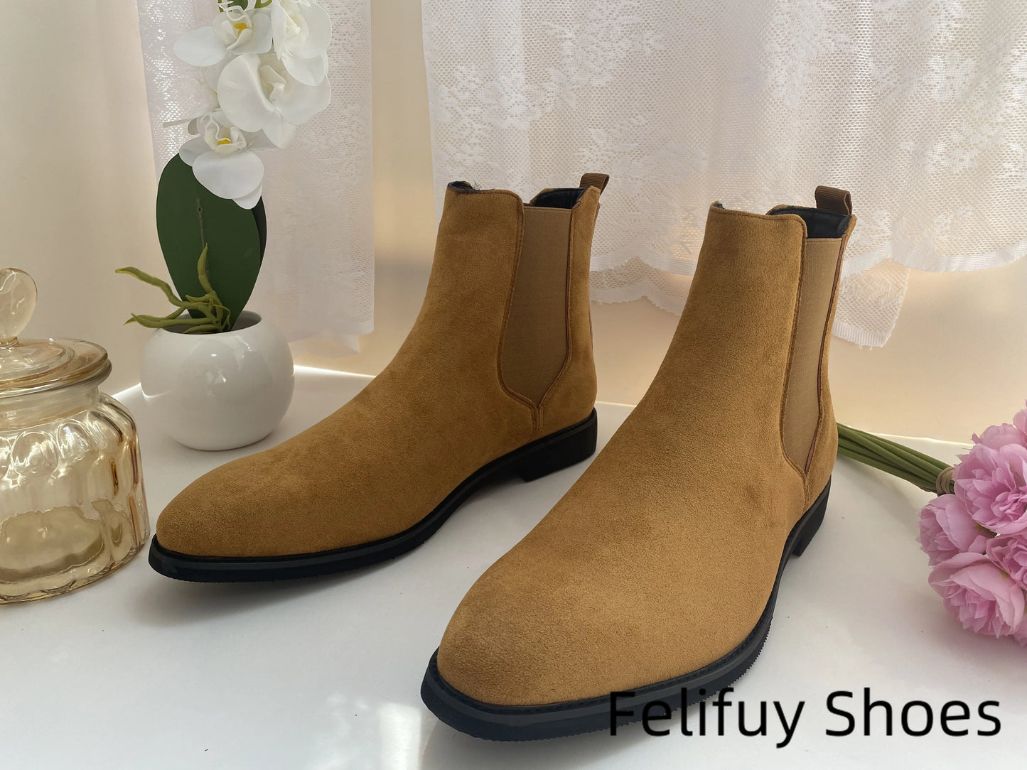 Bottines Chelsea marron, noires et rouges pour homme, bottines de cowboy, faites à la main, pointures 38 à 46