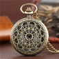 1pc Bronze Hollow Spider Web Necklace Quartz Pocket Watch, Gift For Boys