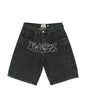 American Retro Patchwork Blue Denim Shorts Y2K Jeans Mens Womens Hip Hop Retro Baggy Shorts Low Waist Over The Knee Pants