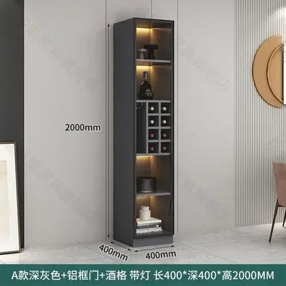 Glass Cellar Wine Cabinets Rack Showcase Storage Wall Wine Cabinet Living Room Fridge Vitrinas De Vidrio Indoor Bar Furniture