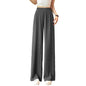 Loose Pants Stylish Women's Wide Leg Pants with Pockets for Office Wear Casual Outfits Solid Color High Waist Relaxed Fit