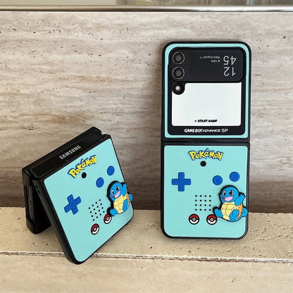 Japan Anime P-Pokemon Phone Case For Samsung Galaxy Z Flip 6 zflip7 Z Fold 3 4 5 7 zfold4 zflip6 Squirtle Charmander Cover
