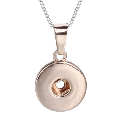 Three Color Snap Necklace Jewelry Simple Snap Pendant Necklace Fit 18mm Snaps Button Jewelry for Women Accessories ZG511