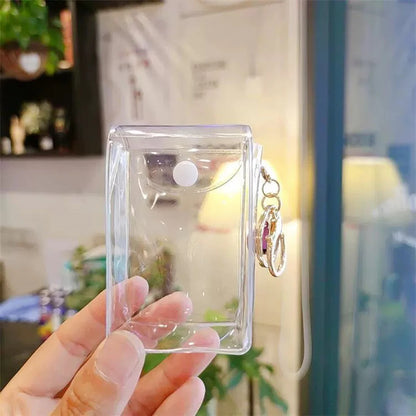 Petit porte-monnaie transparent en PVC pour femmes, enfants, filles, clés, rouge à lèvres, écouteurs, pièces de monnaie, pochette portefeuille