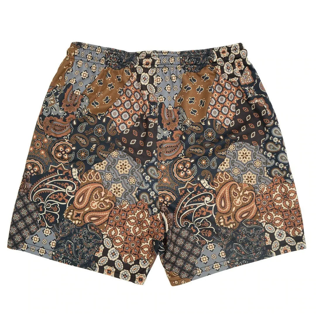 2024Summer New Digital Printing American Sports Casual Shorts Mesh Breathable and Loose Men's Short Shorts