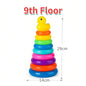 0-3 years old Infant Early Learning Rainbow Stacking Toys Puzzle Development Intelligence Rainbow Tower Baby Toy Gift Stack Ring