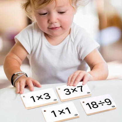 Kids Math Learning Cards Mathematics Card Tool Multiplication Division Arithmetic Education Toys For Children Birthday Gift