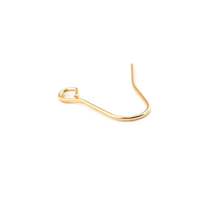 Crochets de boucles d'oreilles en laiton imitation rhodium couleur or 18 carats pour femmes, accessoires de bijoux à faire soi-même, vente en gros