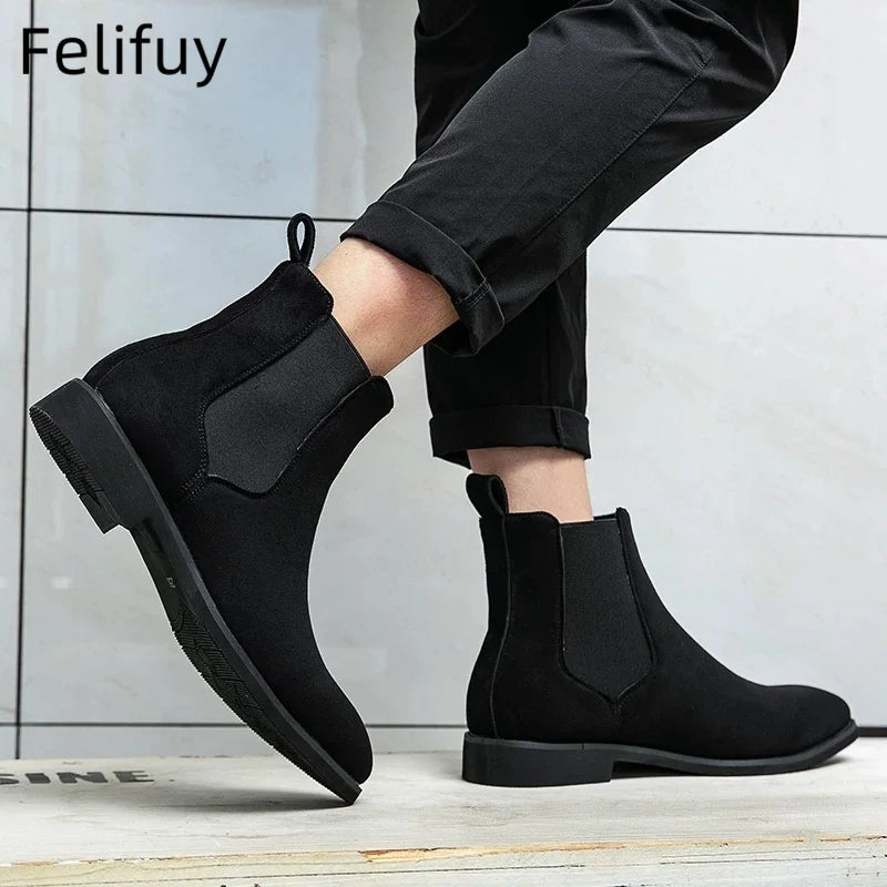 Bottines Chelsea marron, noires et rouges pour homme, bottines de cowboy, faites à la main, pointures 38 à 46