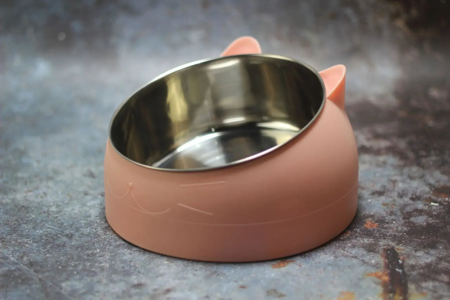 Stainless Steel Cats Food Bowls Non-slip Crash Pets Bowls Lovely Inclined Kitten Puppy Food Drinking Water Feeder Premium Design