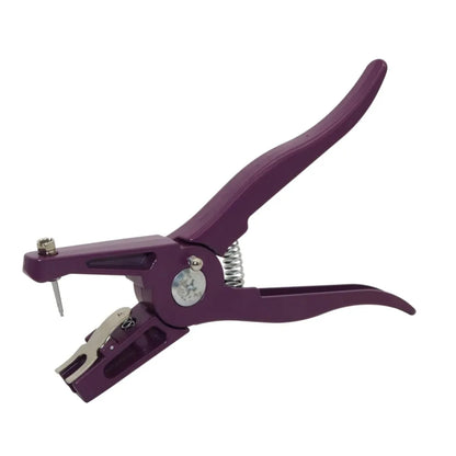 Sheep Cattle Aluminum Alloy Ear Tag Pliers Automatic Locking Buckle Ear Label Pliers 2 Needles Livestock Equipment Green/Purple