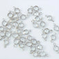 Lot de 40 pendentifs œil en verre transparent pour fabrication de bracelets, chaînes de pied, de taille et de colliers