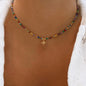 Summer Fashion Multilayer Handmade Mixed Chain For Woman Bohemian Necklaces Water Droplet Crystal Pendant Jewelry Gift 2023 New