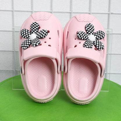 Chaussons de jardin pour enfants, jolies sandales à fleurs, sandales d'été pour garçons et filles, légères, tendance, antidérapantes, pour la plage